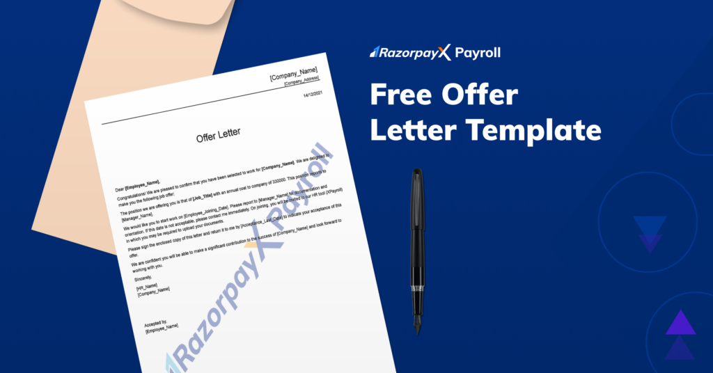 Offer Letter Format With Free PDF Word Templates Razorpay Payroll