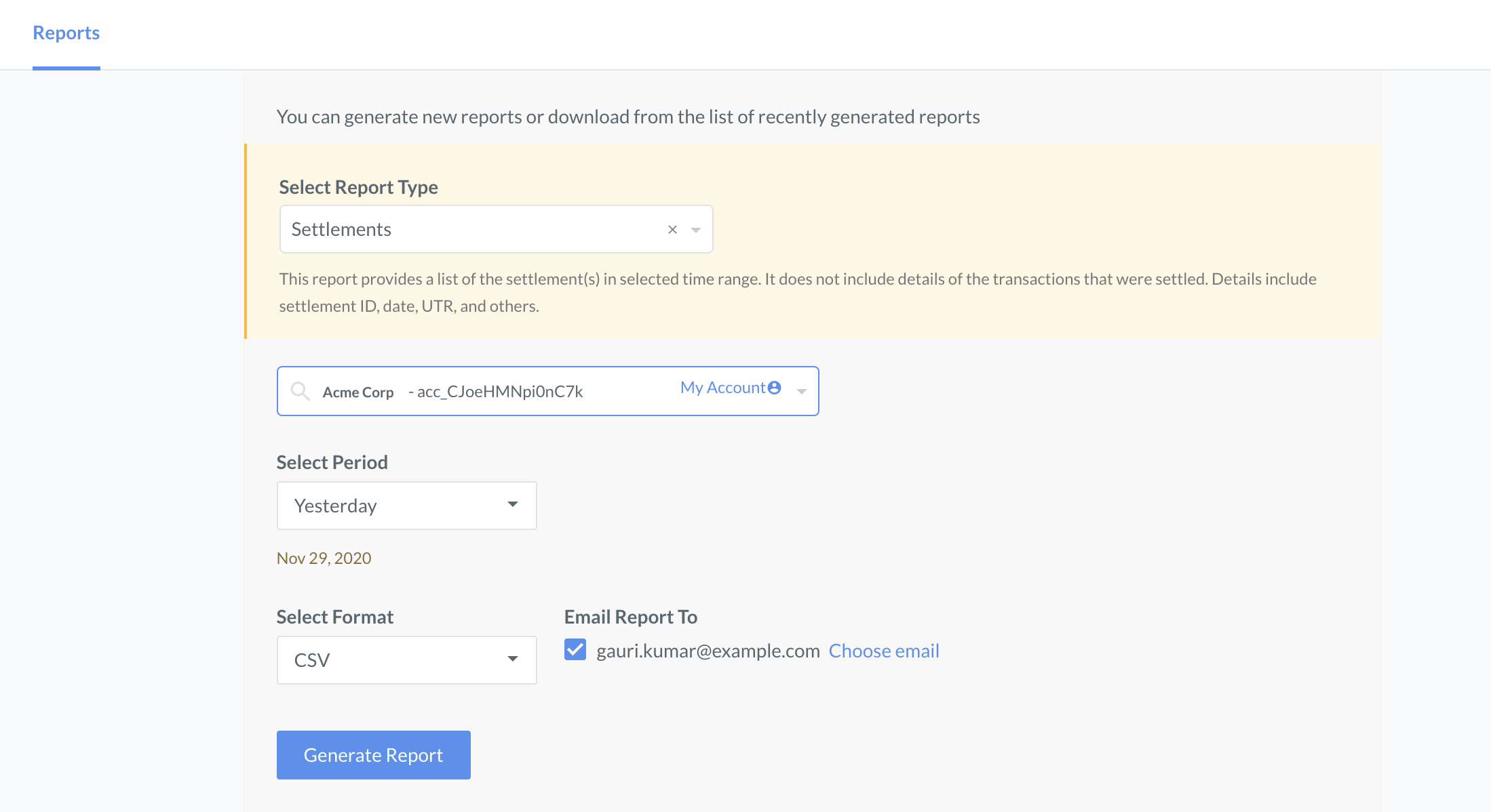 Configure Reports