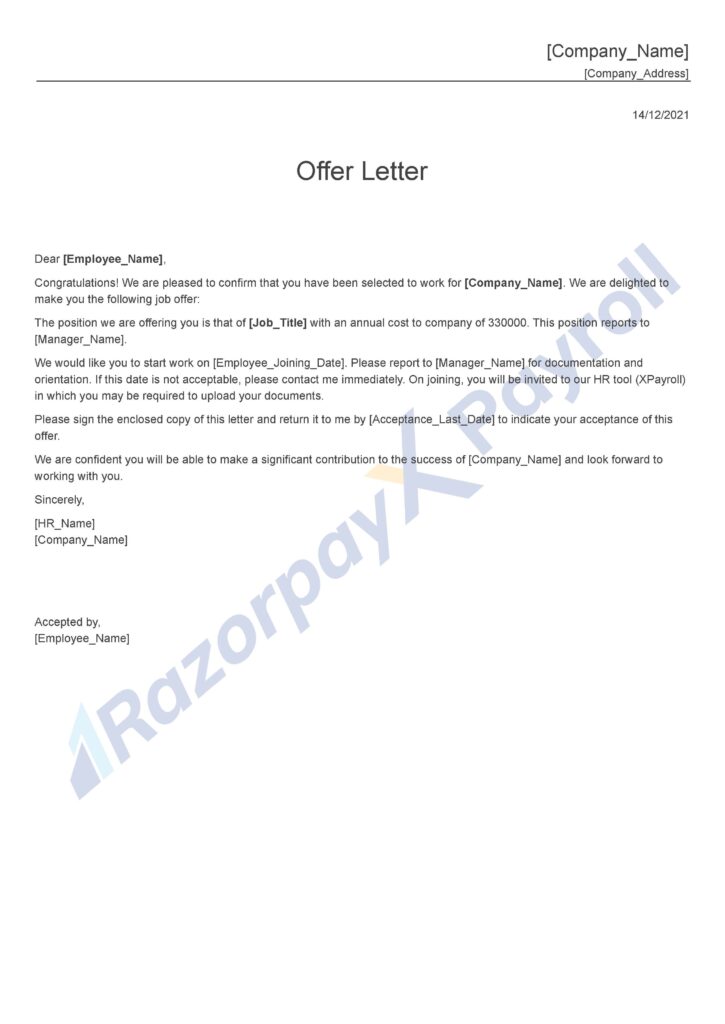 work experience letter sample pdf