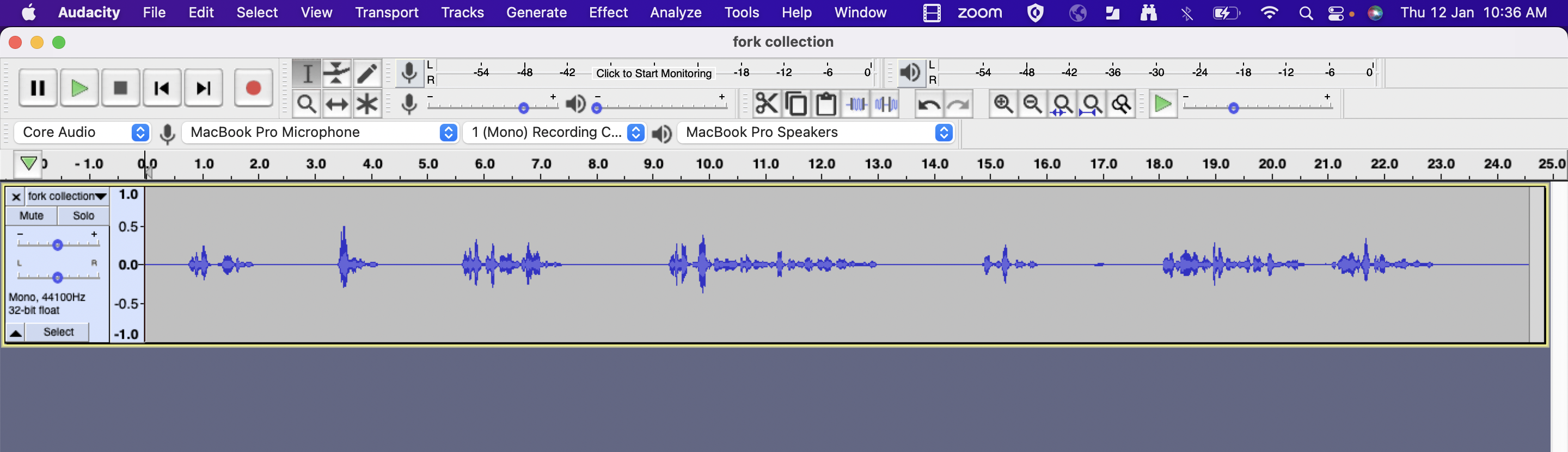 Audacity for audio recording