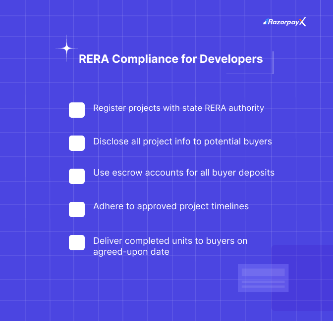rera compliance for developers