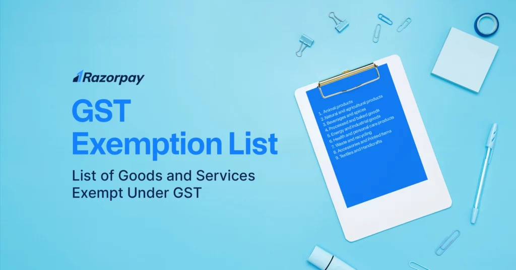 Gst exemption list of goods and services exempt under gst