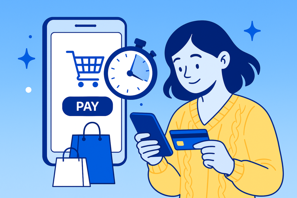 advantages of mobile commerce = faster checkout